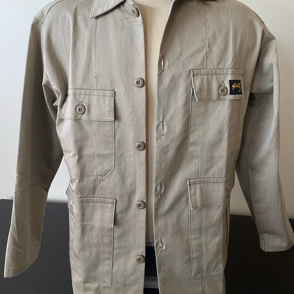 STAN RAY Natural Military Chore jacket Khaki Sz XL - Picture 12 of 17